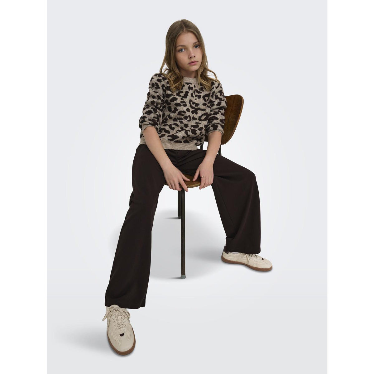 kids ONLY Savannah Tan Bracken/Speckles Kogdora Life Leo L/S O-Neck Knt