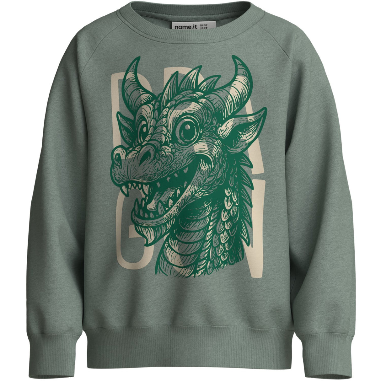 Name It Green Milieu Dragon Nmmvion Ls Nreg Sweat Unb
