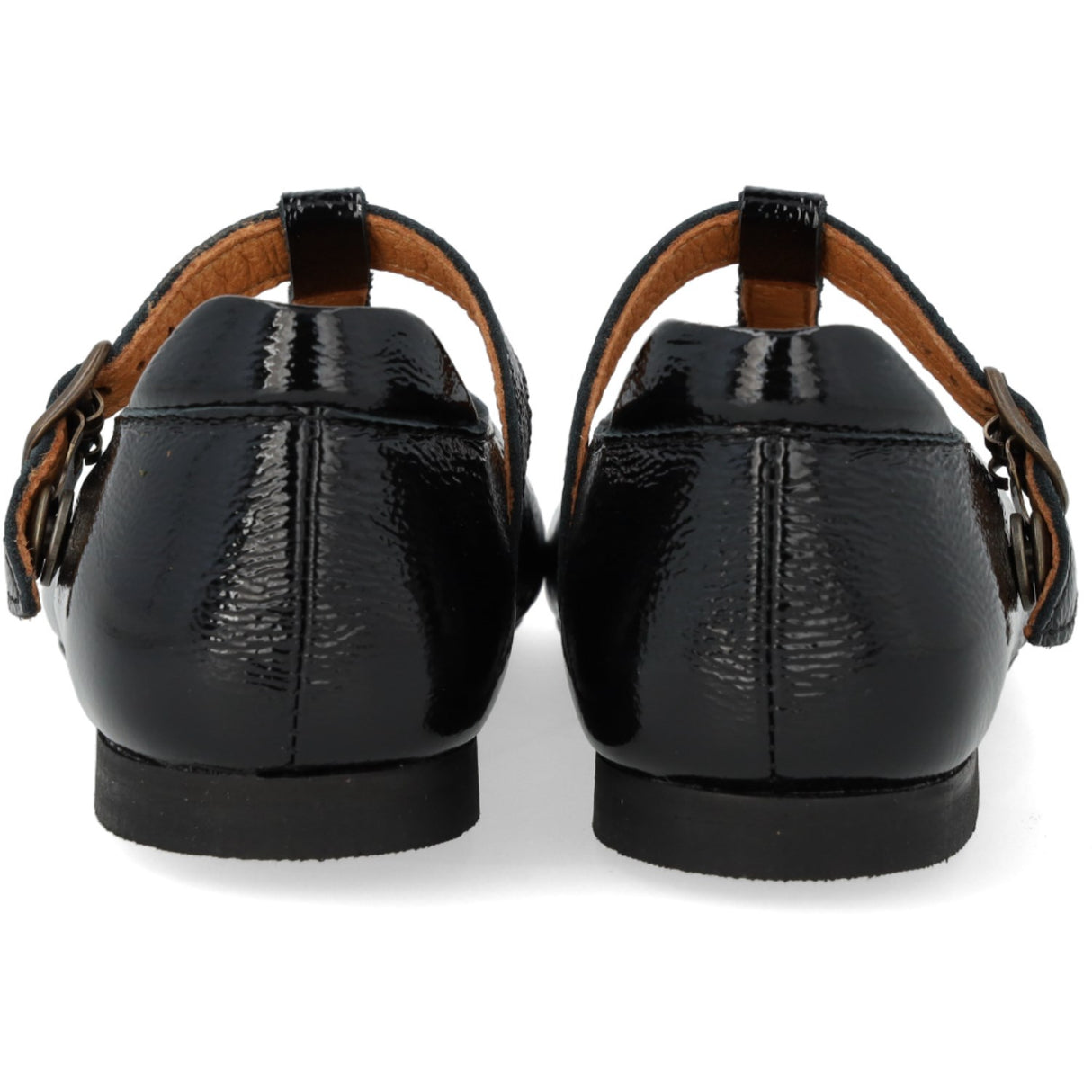 Angulus Black T-Bar Ballerina With Cut-Out Hjerte
