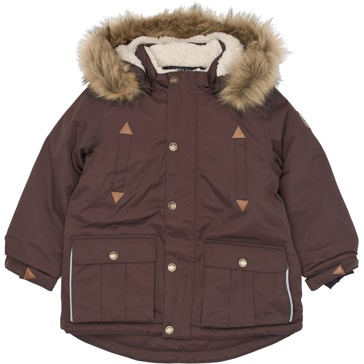 Mikk-Line Coffee Bean Twill Nylon Boy Parca
