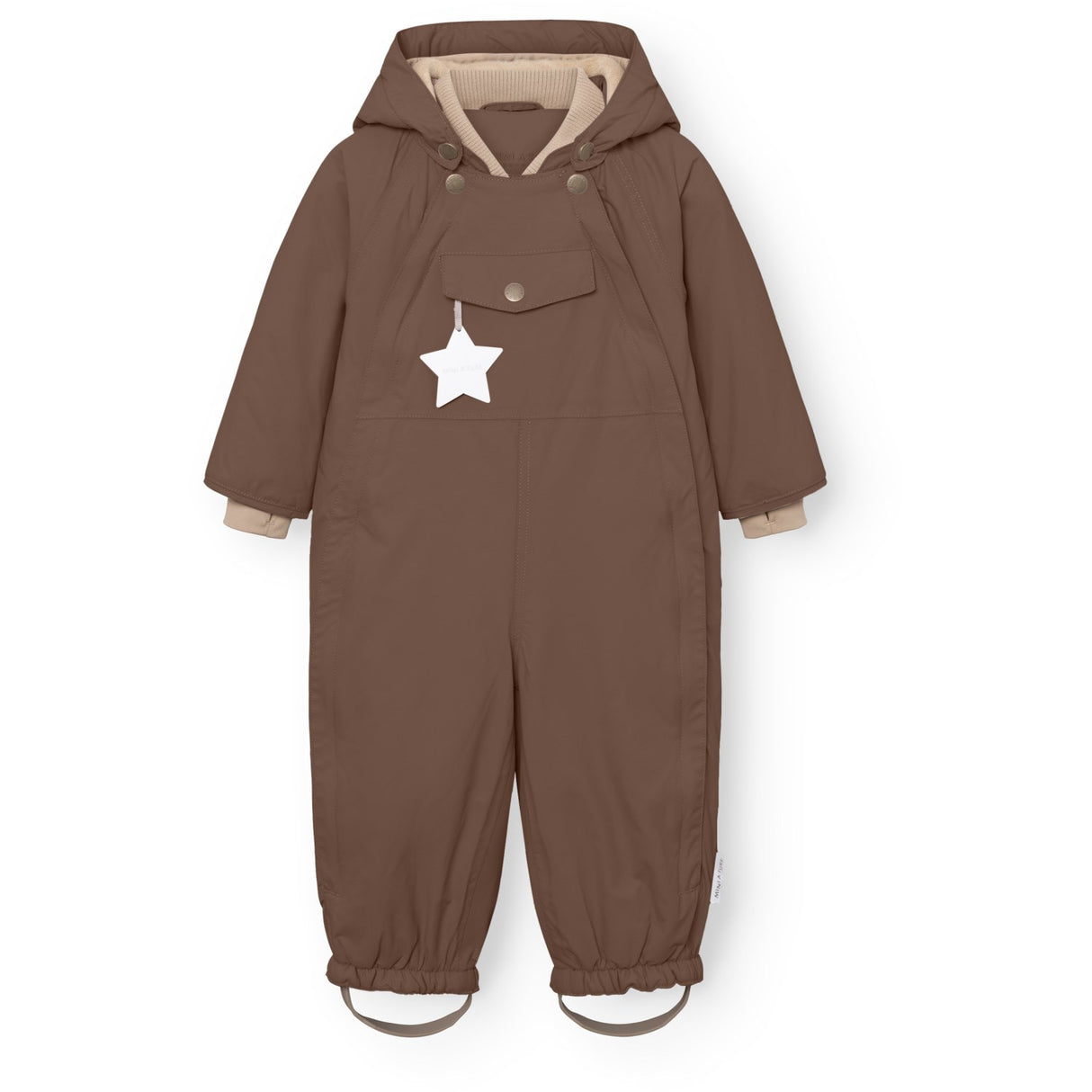 Mini A Ture Chestnut Brown Matwisti Fleece Lined Snowsuit. Grs