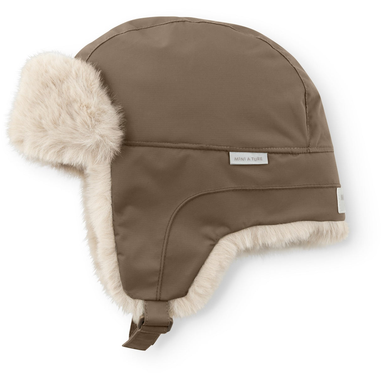Mini A Ture Grey Brown Matcrister Teddy Lined Winter Hood