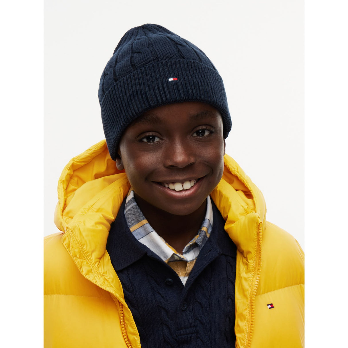 Tommy Hilfiger Dark Blue-Blue Essential Cable Beanie