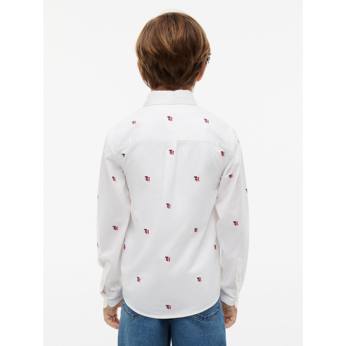 Tommy Hilfiger White-White Oxford Graphic Shirt