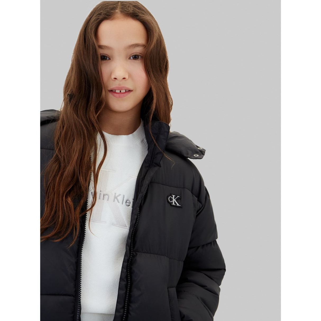 Calvin Klein Pvh Black-Black Minime Ck Short Hd Puffer Jacket