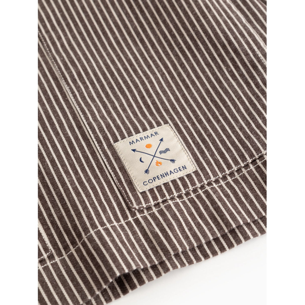 MarMar Soft Denim Dark Brownie Stripe Tovan Shirt