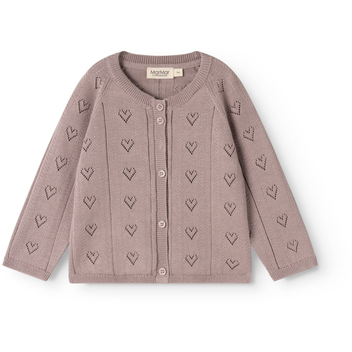 MarMar Modal Mix Pointelle Dusty Purple Totti Knitted Cardigan