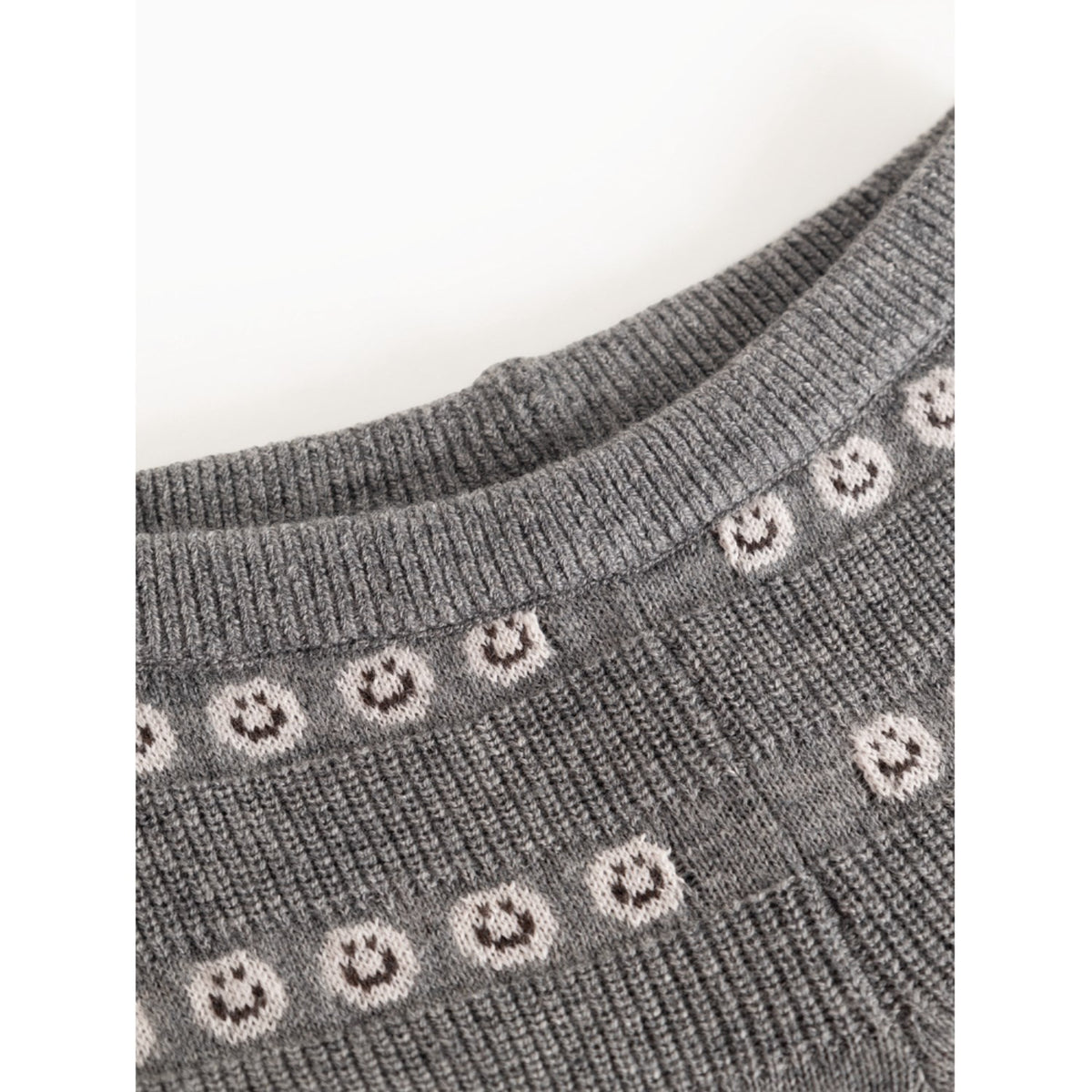 MarMar Light Cotton Wool Pattern Creamy Smiles Penn Knitted Pants