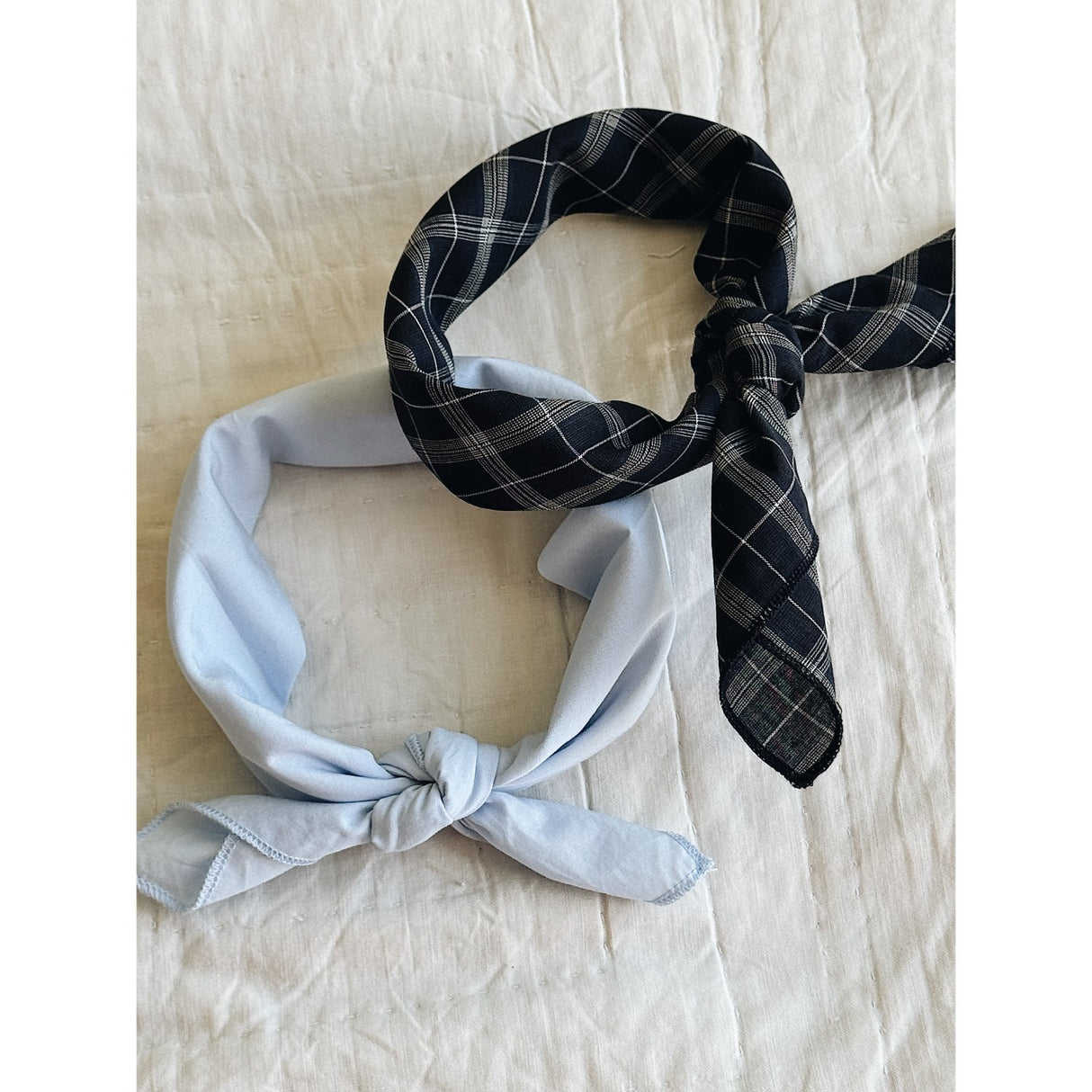 Lalaby Blue Check Eddie Scarf