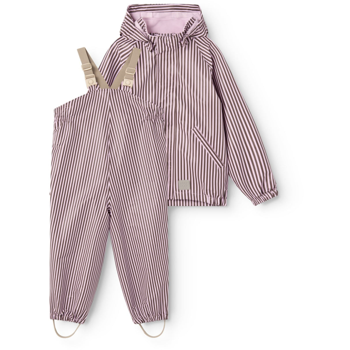 MarMar Rainwear Pink Brown Stripes Oddy Set