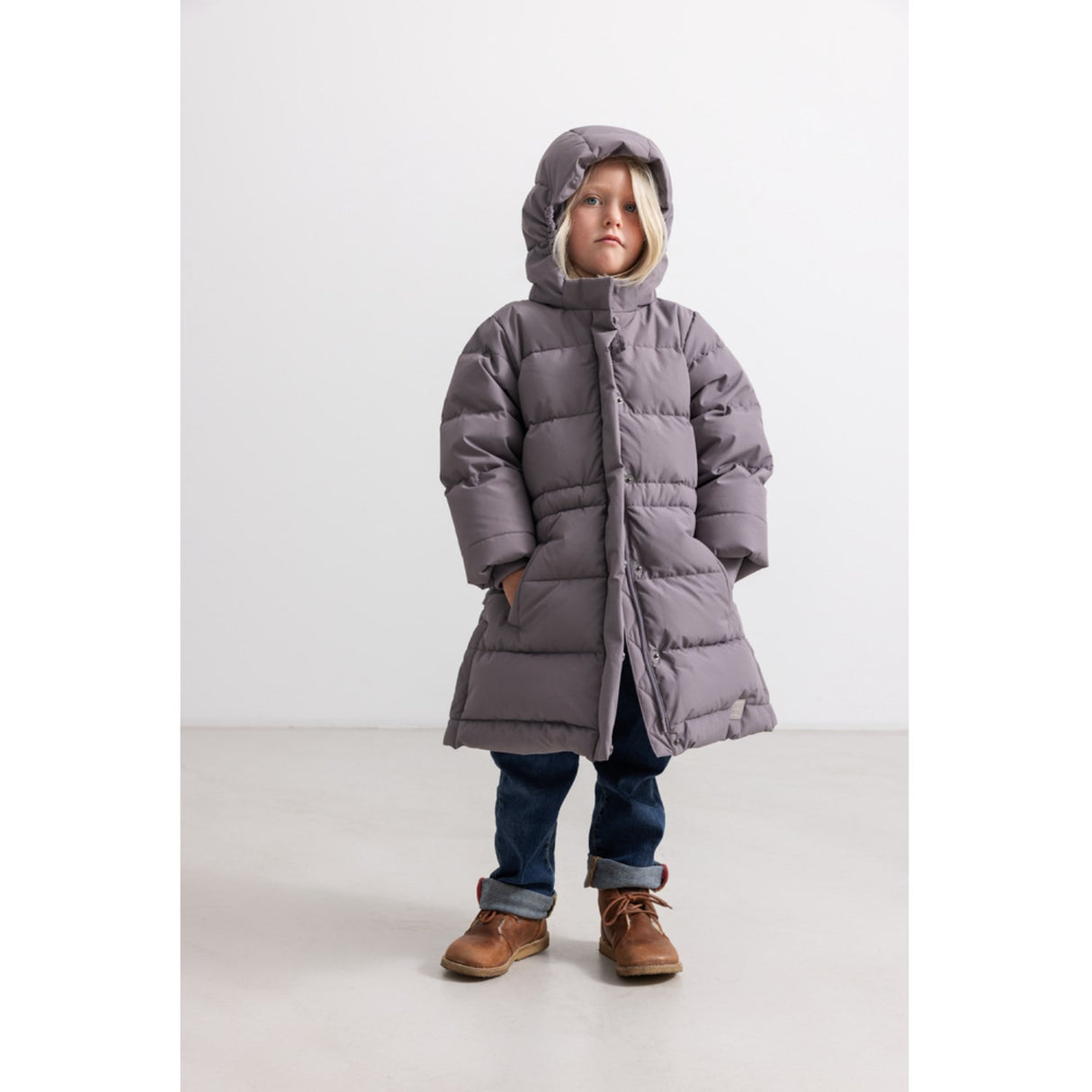 MarMar Tech. Puffer Plum Stem Oxford Coat