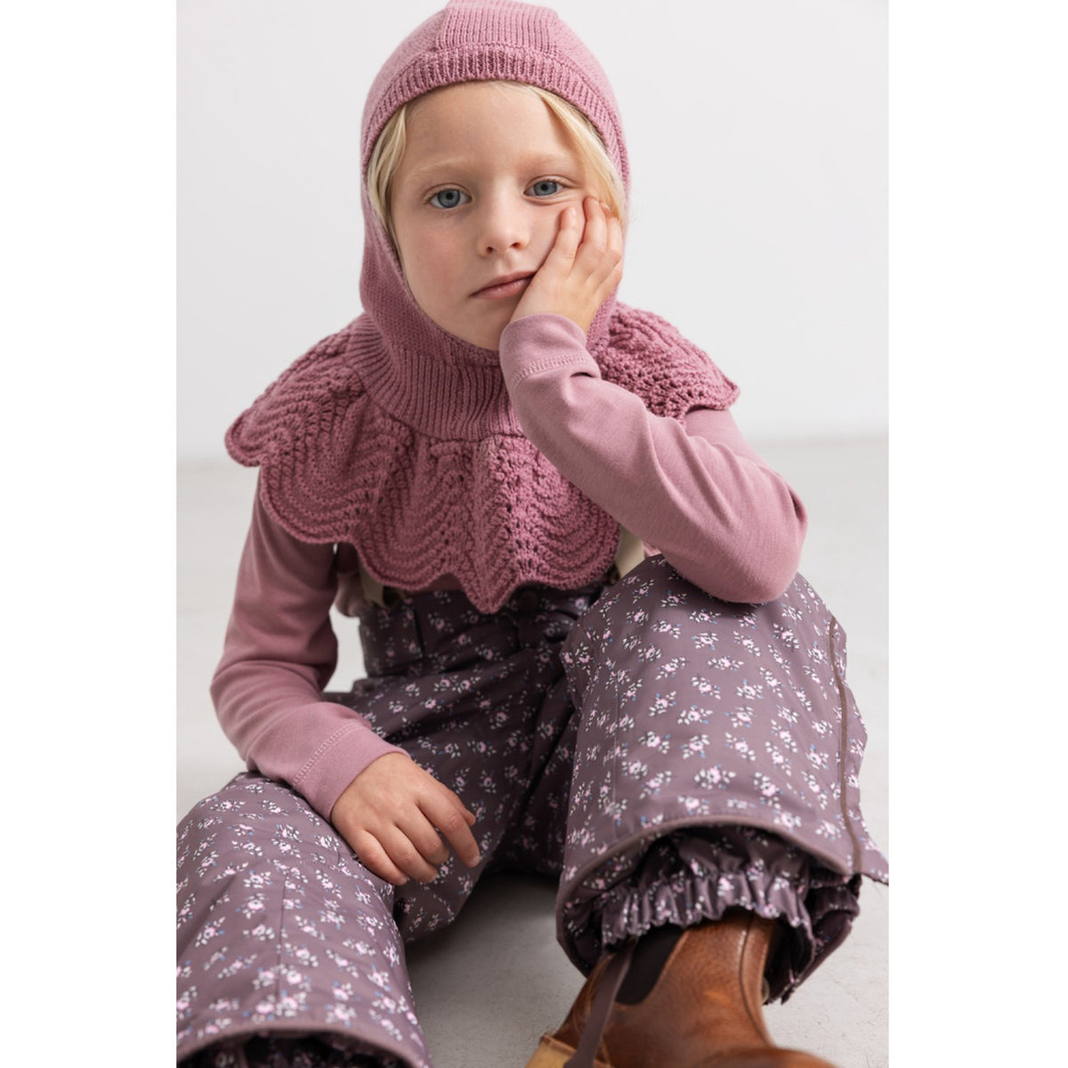 MarMar Light Cotton Wool Lace Autumn Russet Adalyn Balaclava
