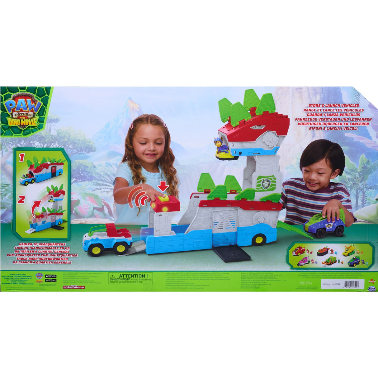 Paw Patrol Movie 3 2i1 Dino Mobile Hovedkvarter