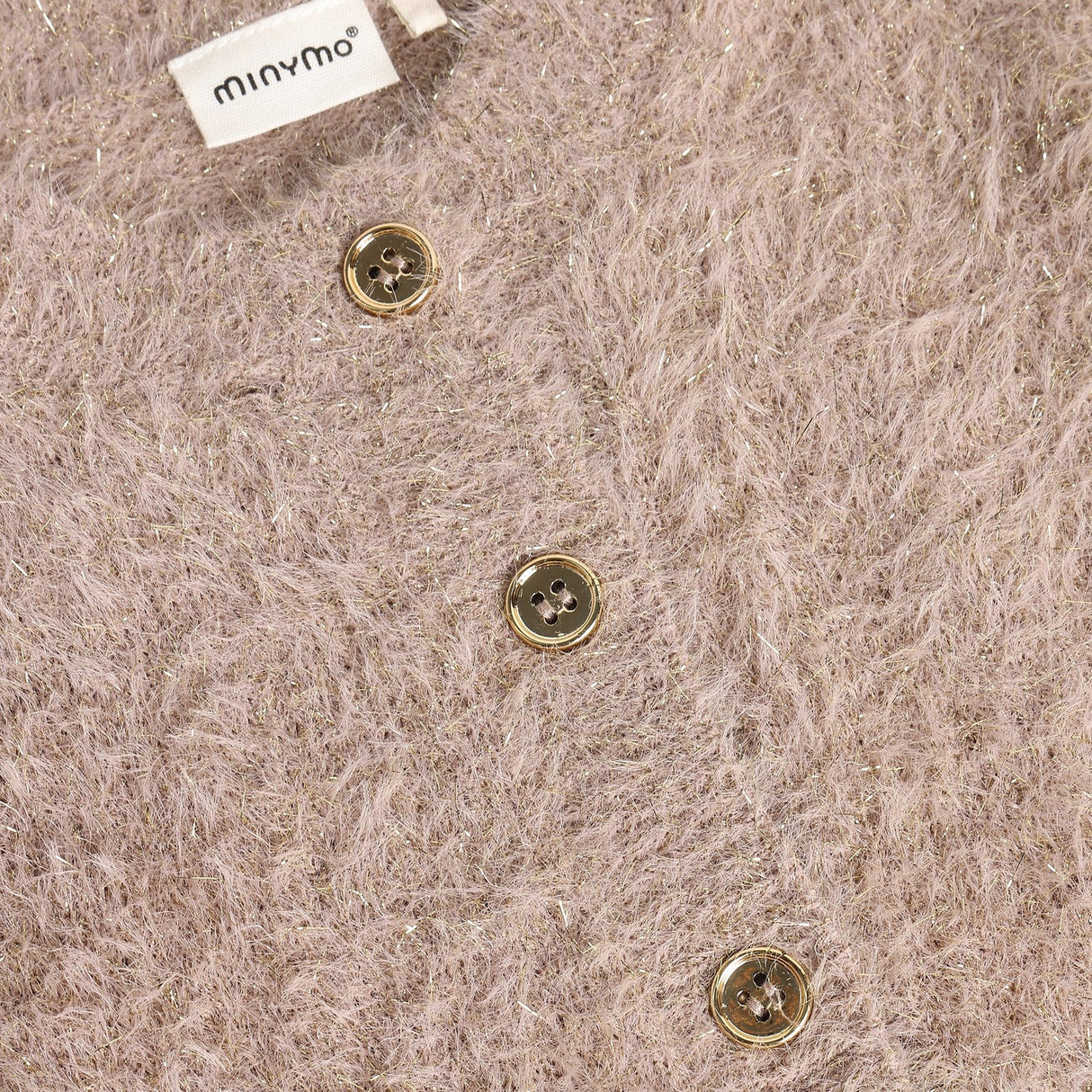 Minymo Bark Cardigan Knit W. Glitter