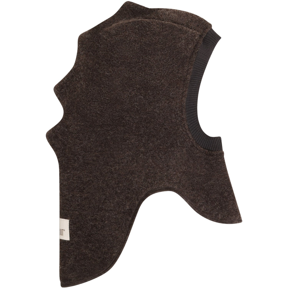 Huttelihut Dark Brown Melange Balaclava Triangles Wool
