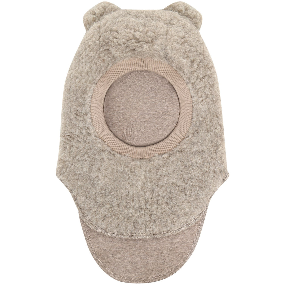 Huttelihut Camel Melange Balaclava Ears Wool Teddy