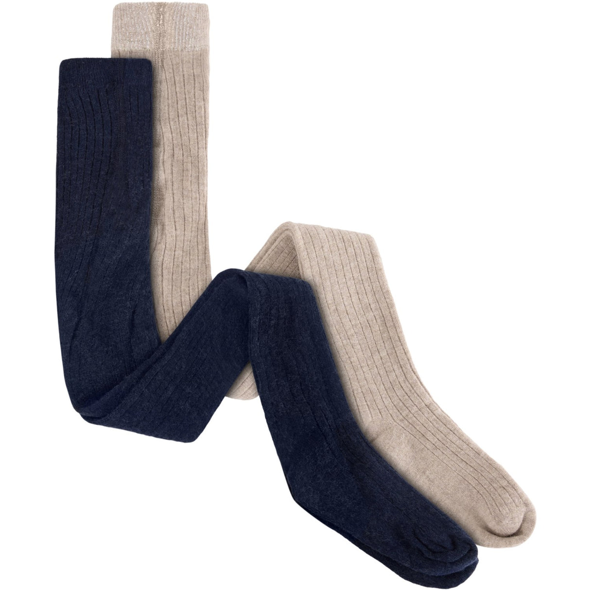 Huttelihut Dark Navy Wool Rib Stockings 2-Pack