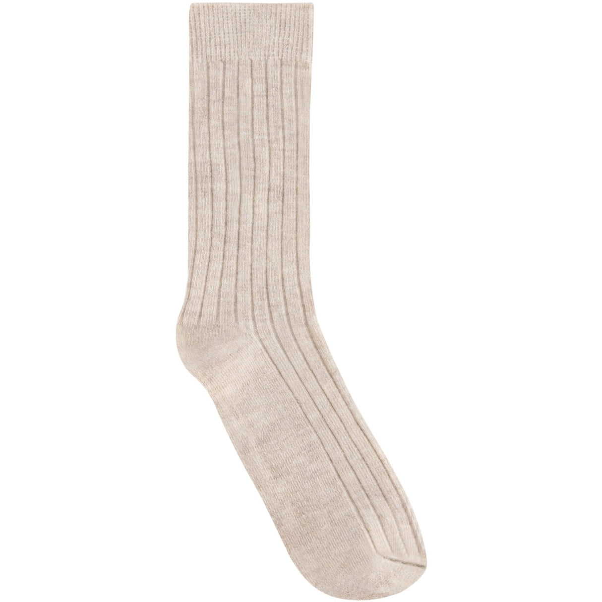 Huttelihut Camel Melange Wool Rib Socks 2-Pack
