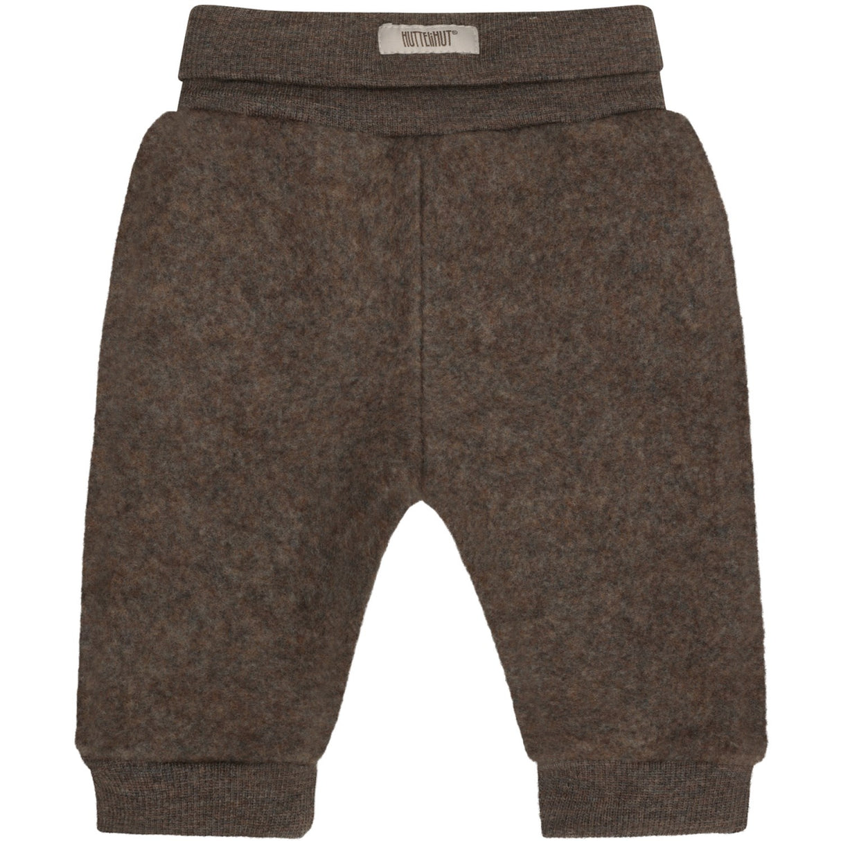 Huttelihut Brown Melange Pants Wool Fleece