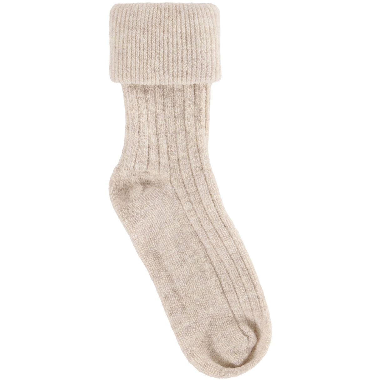 Huttelihut Camel Melange Wool Rib Socks 2-Pack