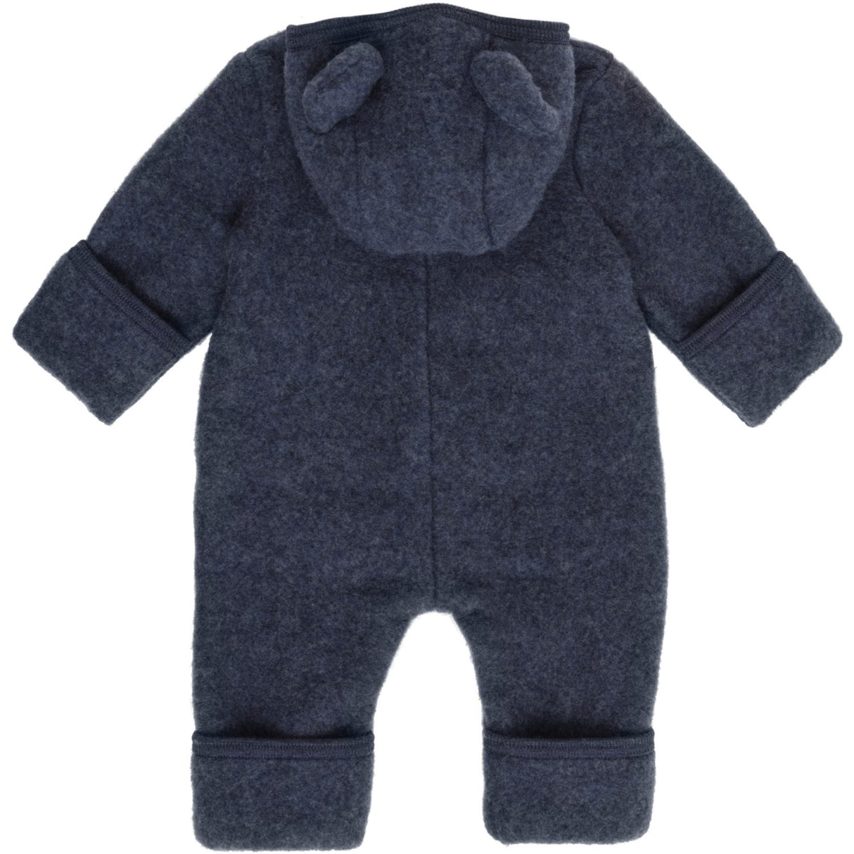 Huttelihut Ombre Blue Melange Pram Suit Ears Wool Fleece
