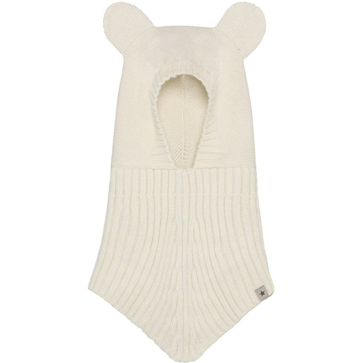 Huttelihut Off-White Balaclava Ears Wool Knit