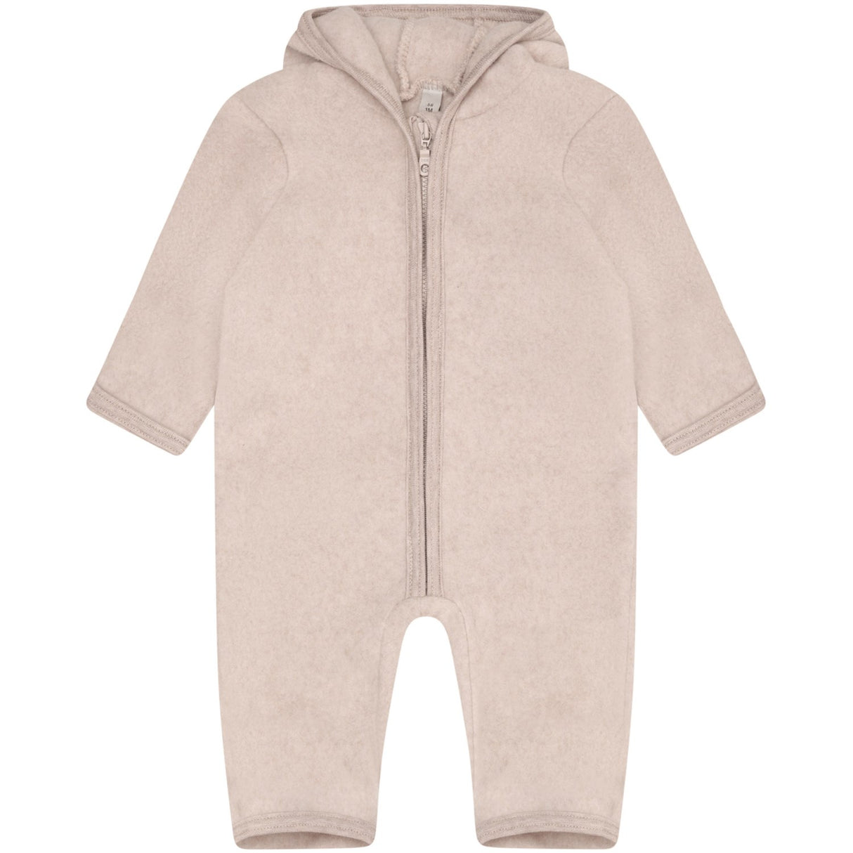 Huttelihut Camel Melange Pram Suit Ears Cotton Fleece