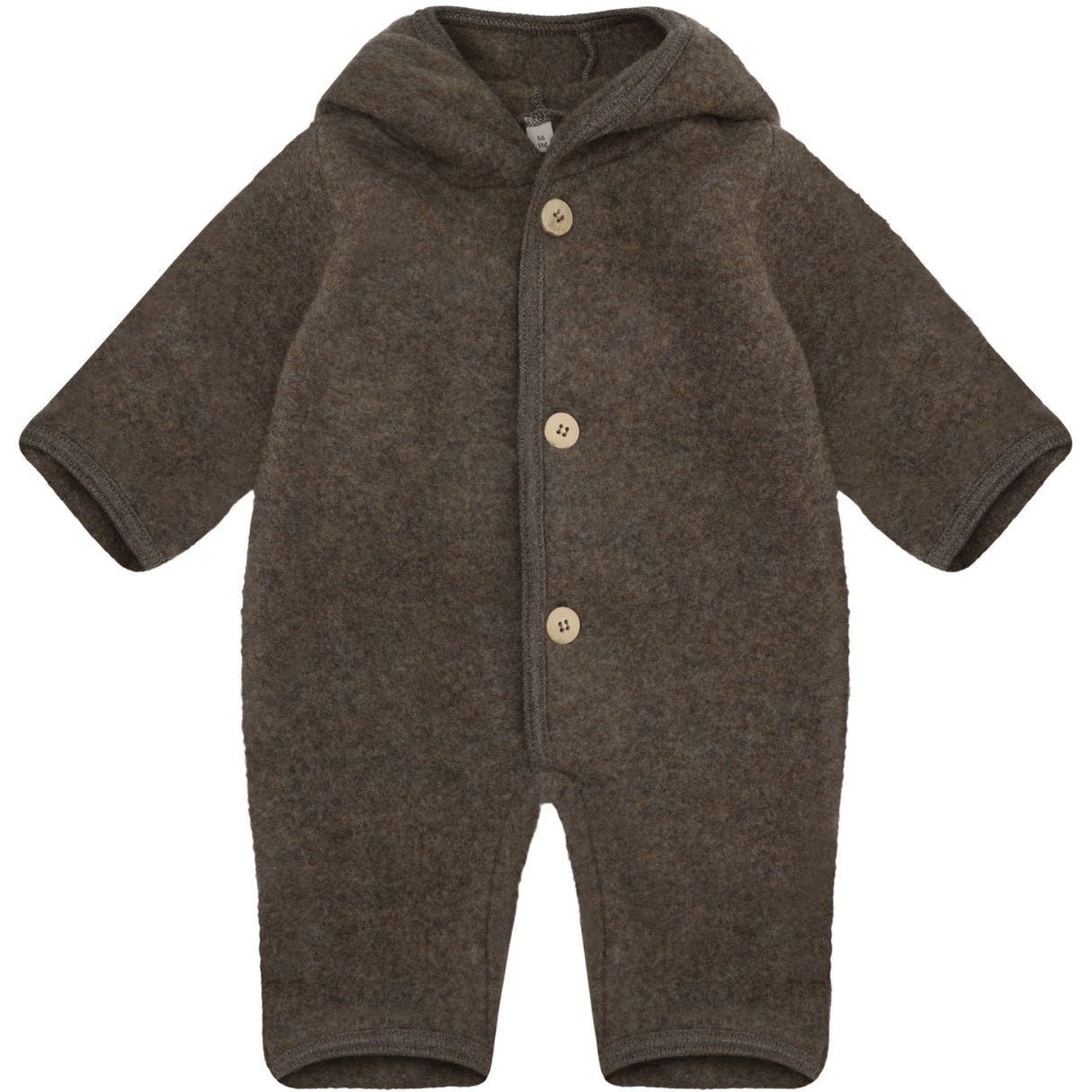 Huttelihut Brown Melange Pram Suit Pixie Wool Fleece