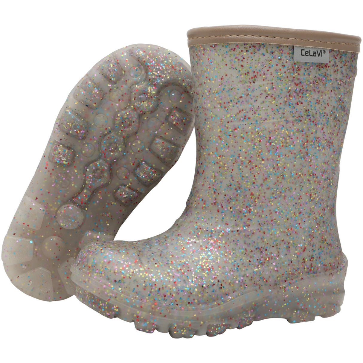 CeLaVi Silver Thermal Wellies Tpr - Embossed