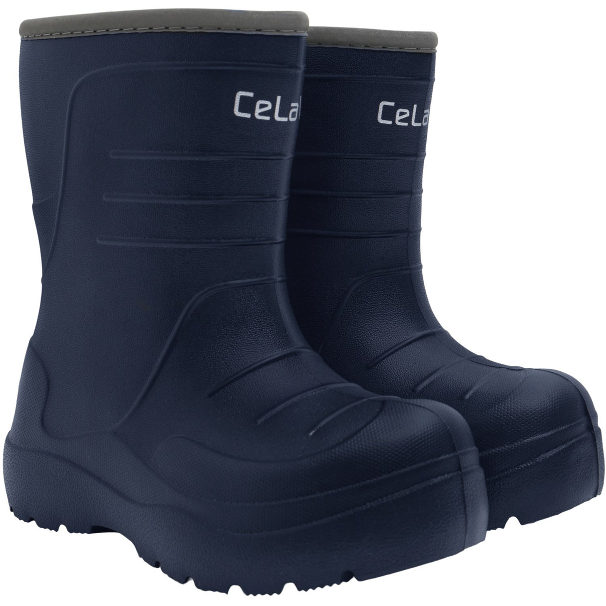 CeLaVi Navy Thermal Wellies - Embossed