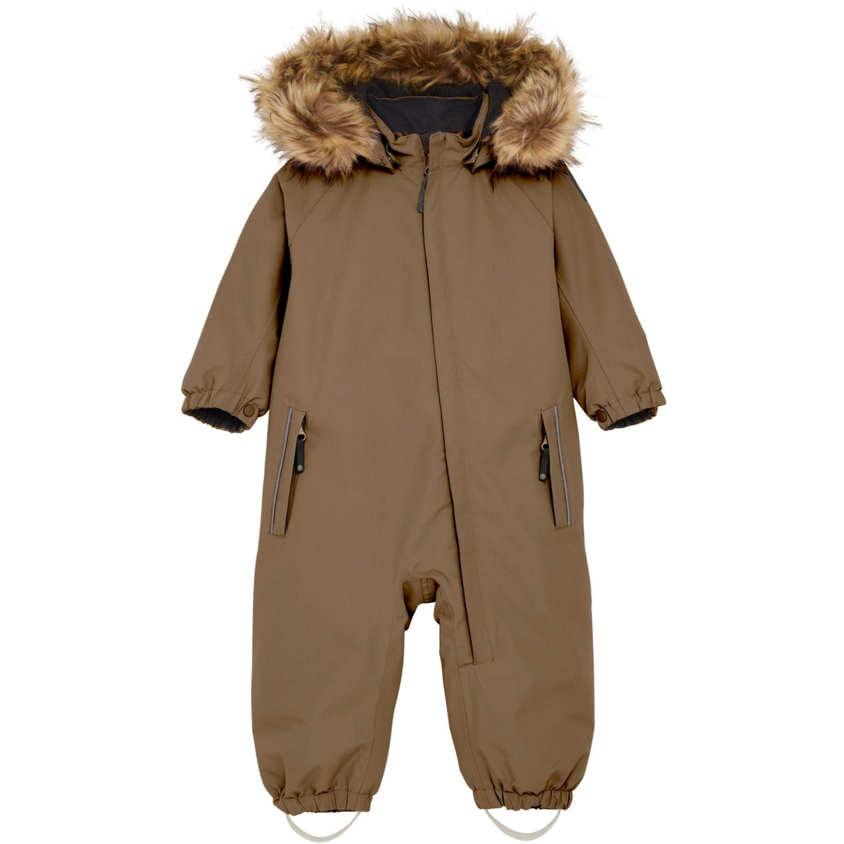 Color Kids Fossil Baby Coverall W. Fake Fur