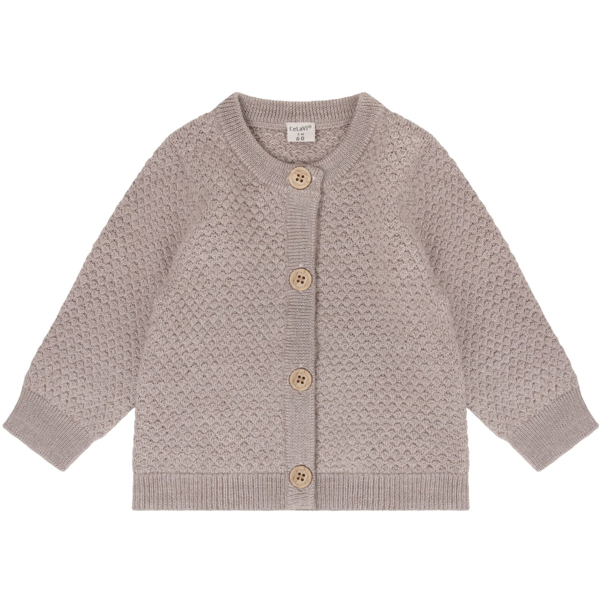 CeLaVi Mocha Meringue Melange Cardigan - Knitted