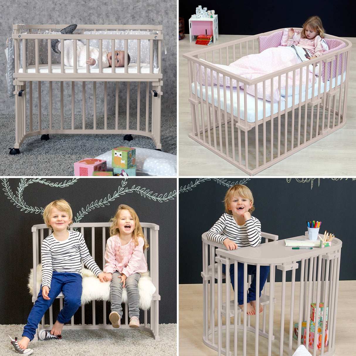 babybay® Beige Varnished Maxi Comfort Plus Co-sleeper
