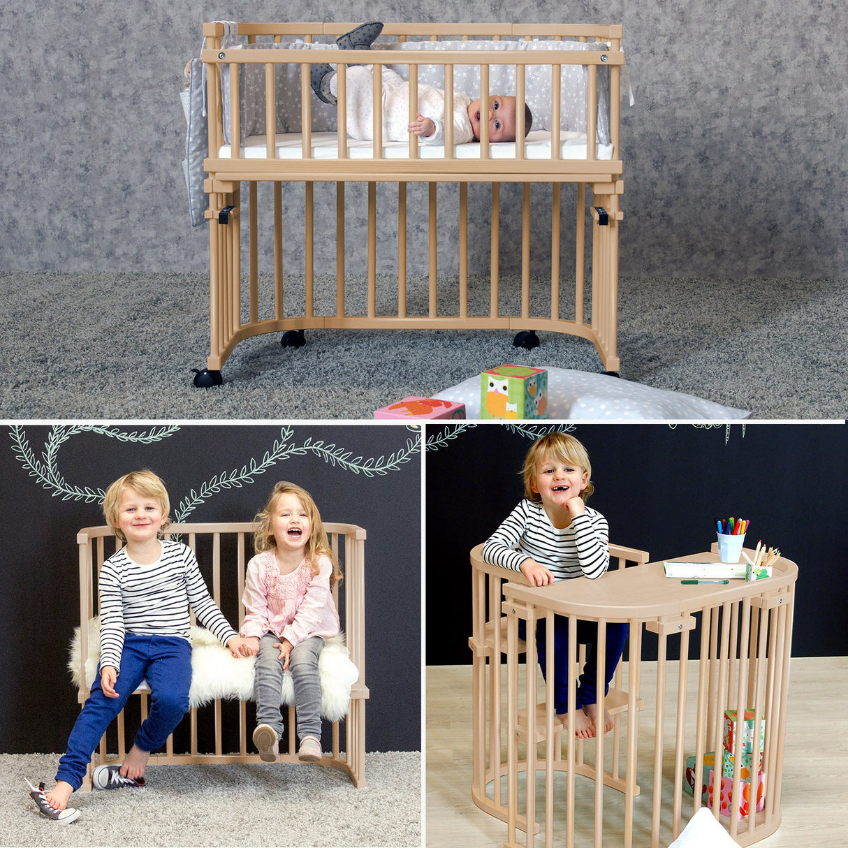 babybay® Natural Varnished Maxi Comfort Plus Co-sleeper