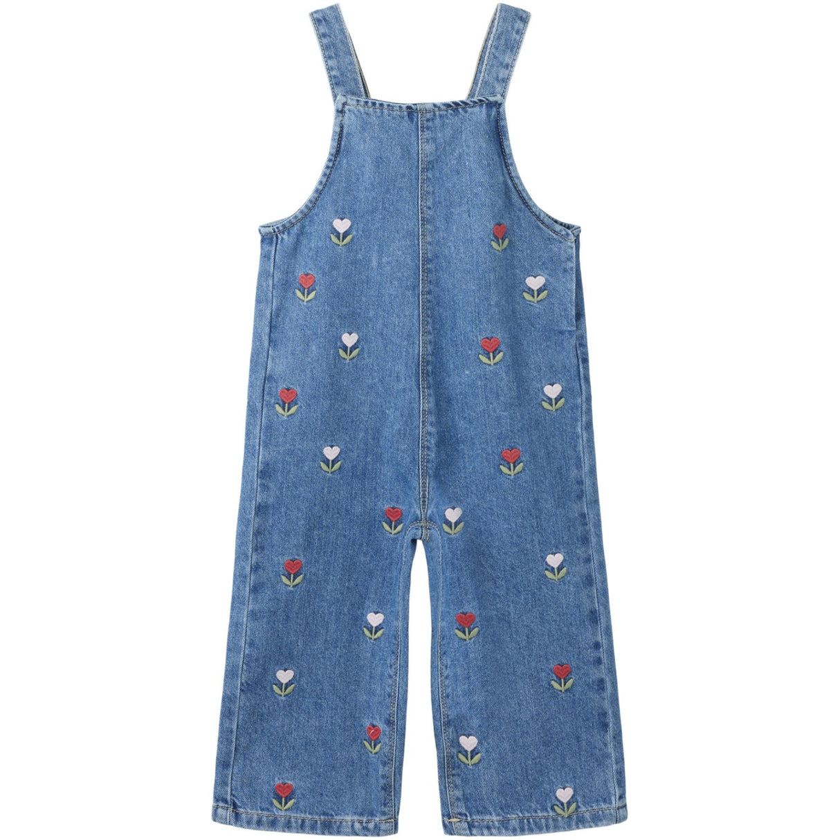 Name It Medium Blue Denim Embroided Nmfmalo Dnm Emb Overall 5526-Bp