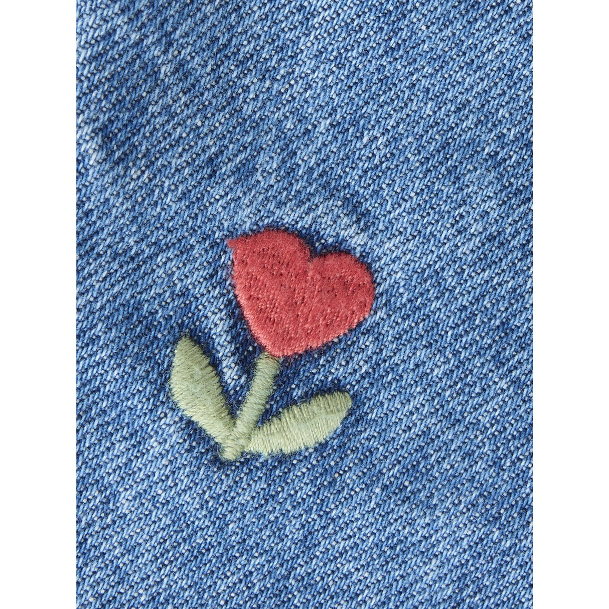 Name It Medium Blue Denim Embroided Nmfbella Mom Dnm Emb Jeans 5526-Bp