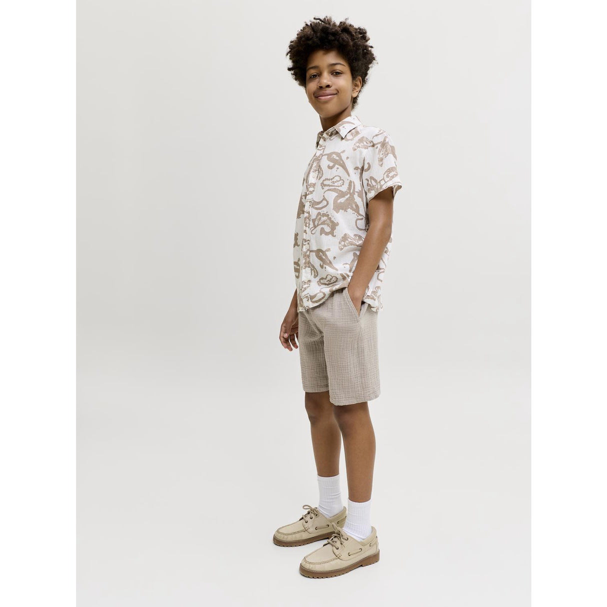 Jack & Jones Junior Vintage Khaki Jpstjaiden Patras Jogger Short Srt Jnr