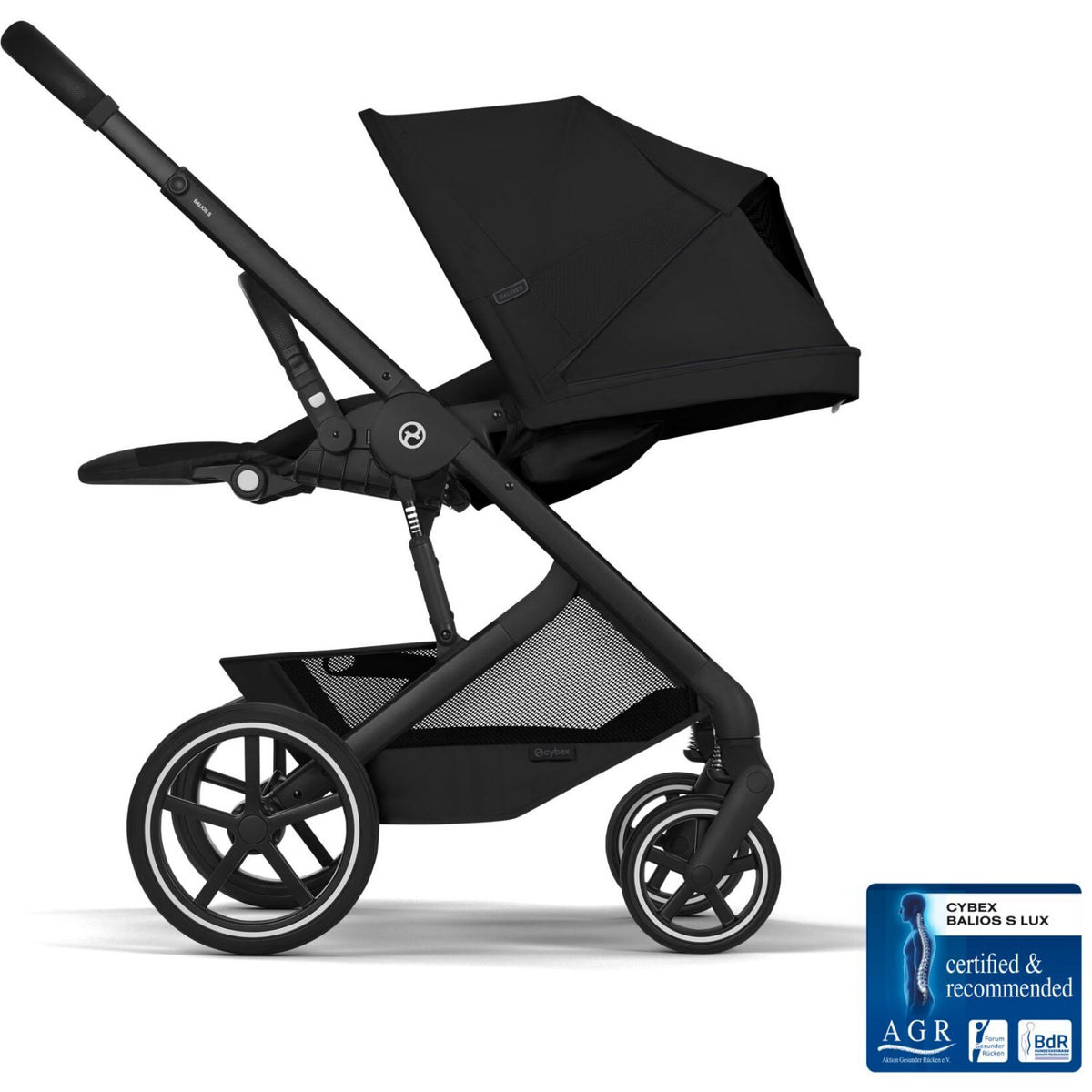 Cybex Moon Black Balios S Lux Blk Including Foldable Cot