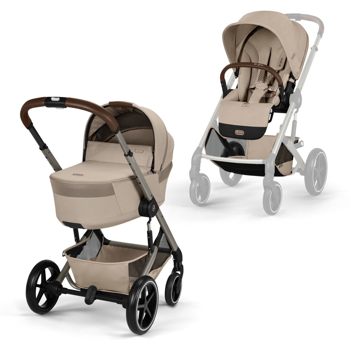 Cybex Almond Beige Balios S Lux Tpe Including Foldable Cot