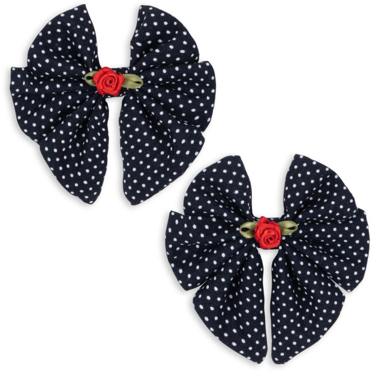 Konges Sløjd Dot Nuit 2 Pack Rose Rouge Bow Hair Clip