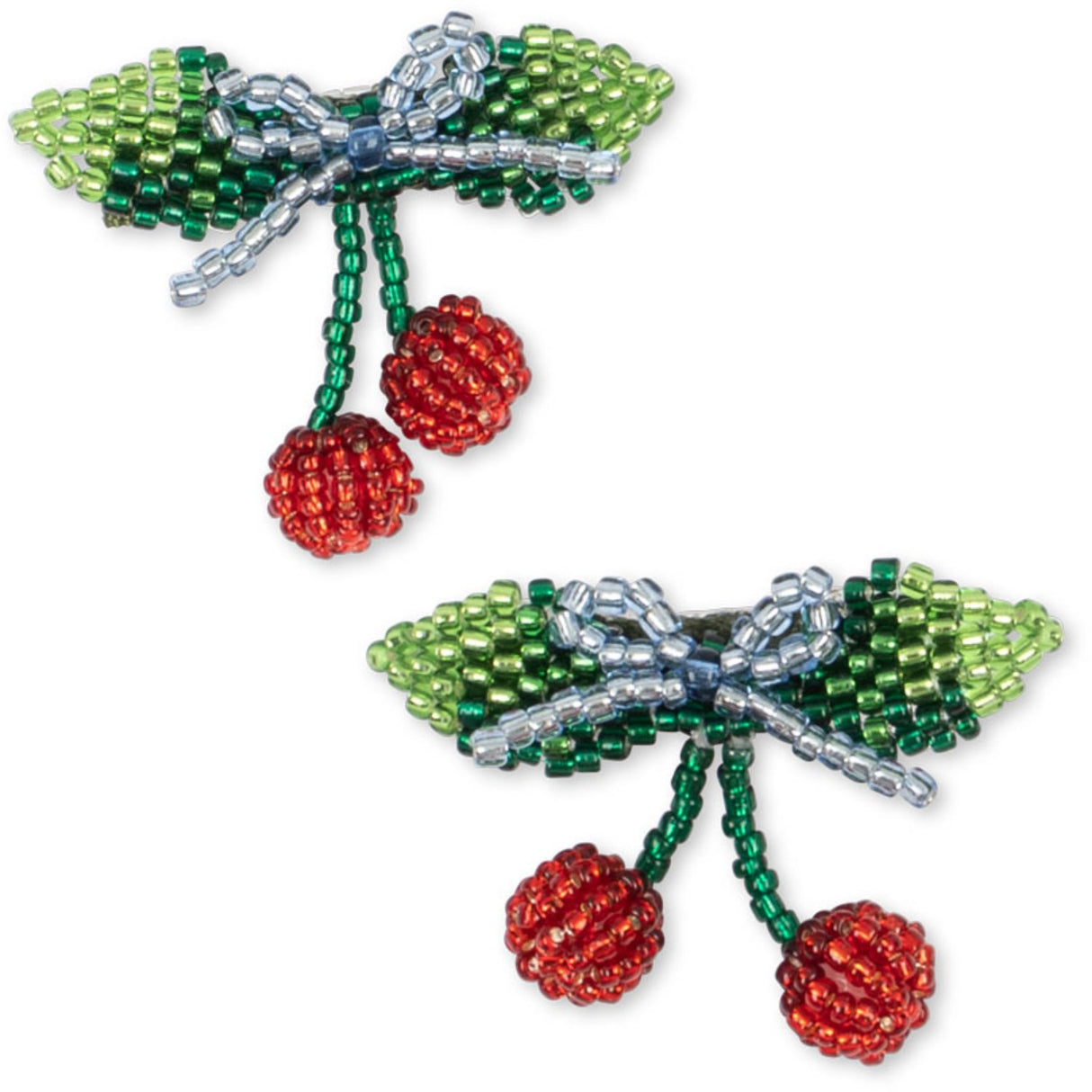 Konges Sløjd Cherry 2 Pack Beaded Cherry Bow Hair Clip