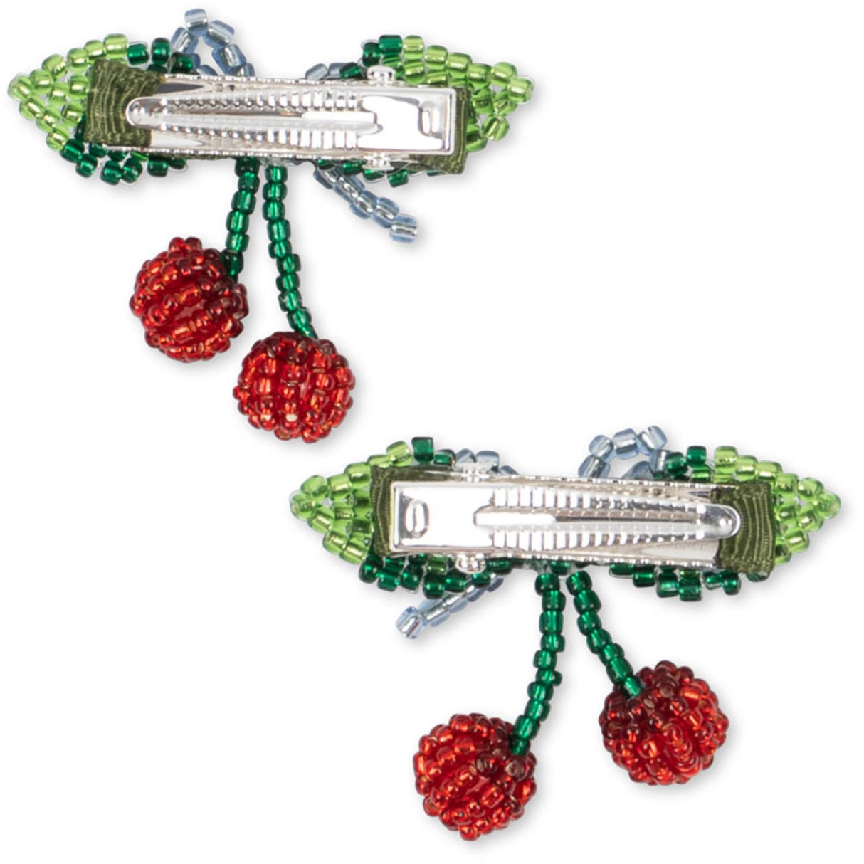 Konges Sløjd Cherry 2 Pack Beaded Cherry Bow Hair Clip