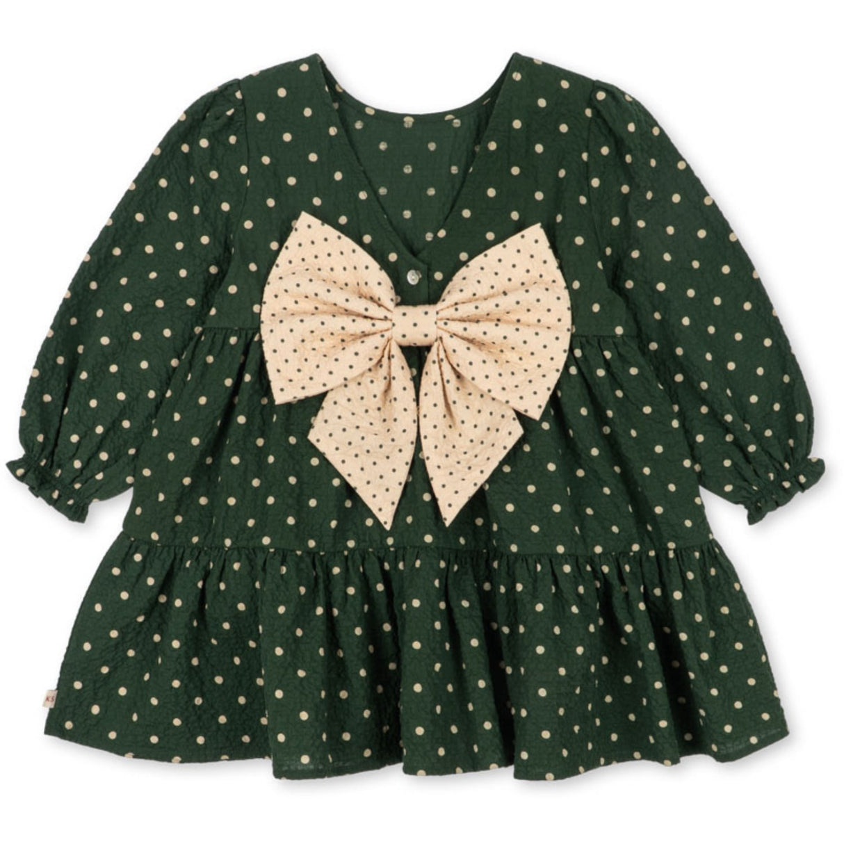 Konges Sløjd Dot Marseille Elin Ls Bow Dress Gots
