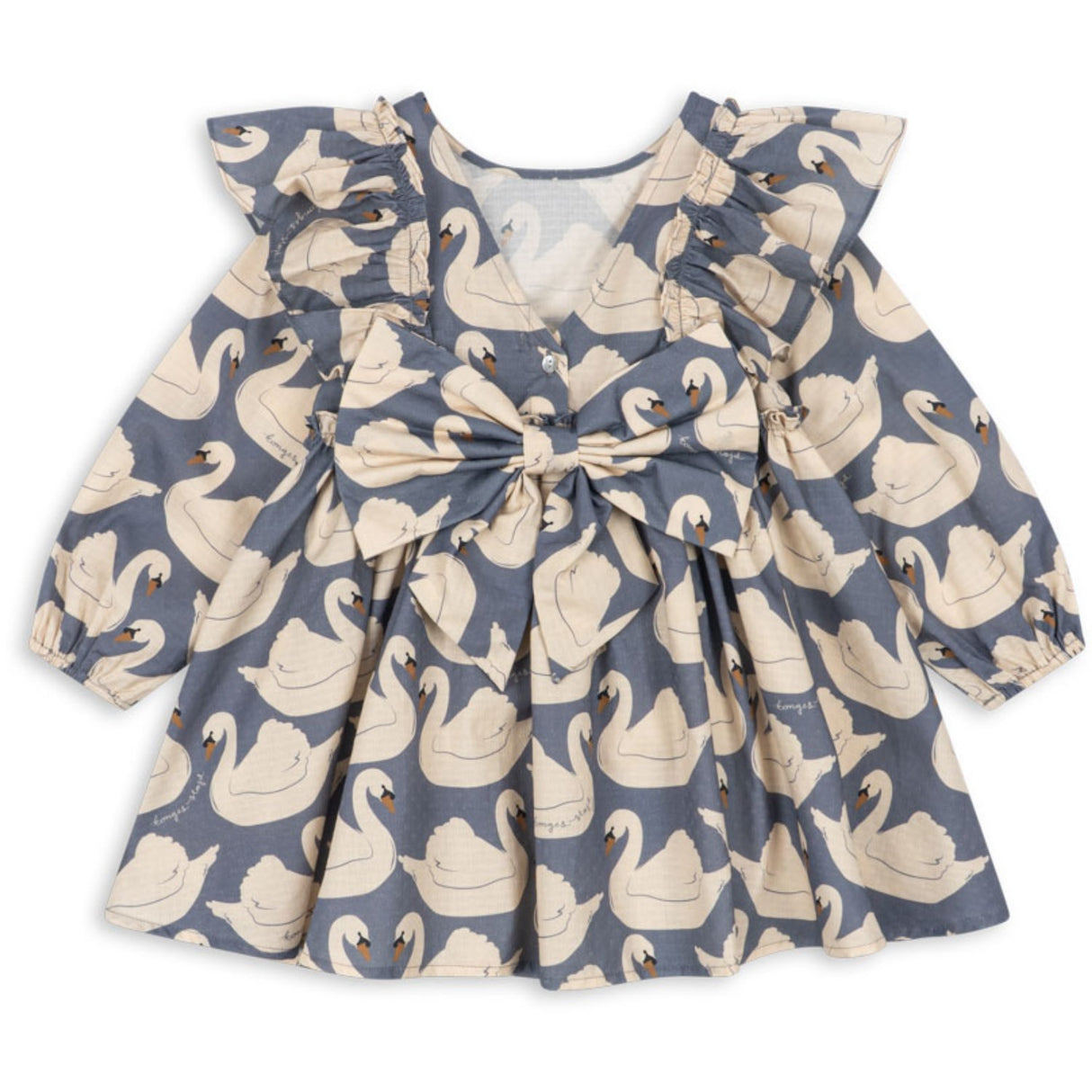 Konges Sløjd Swan Evia Ls Bow Dress Gots