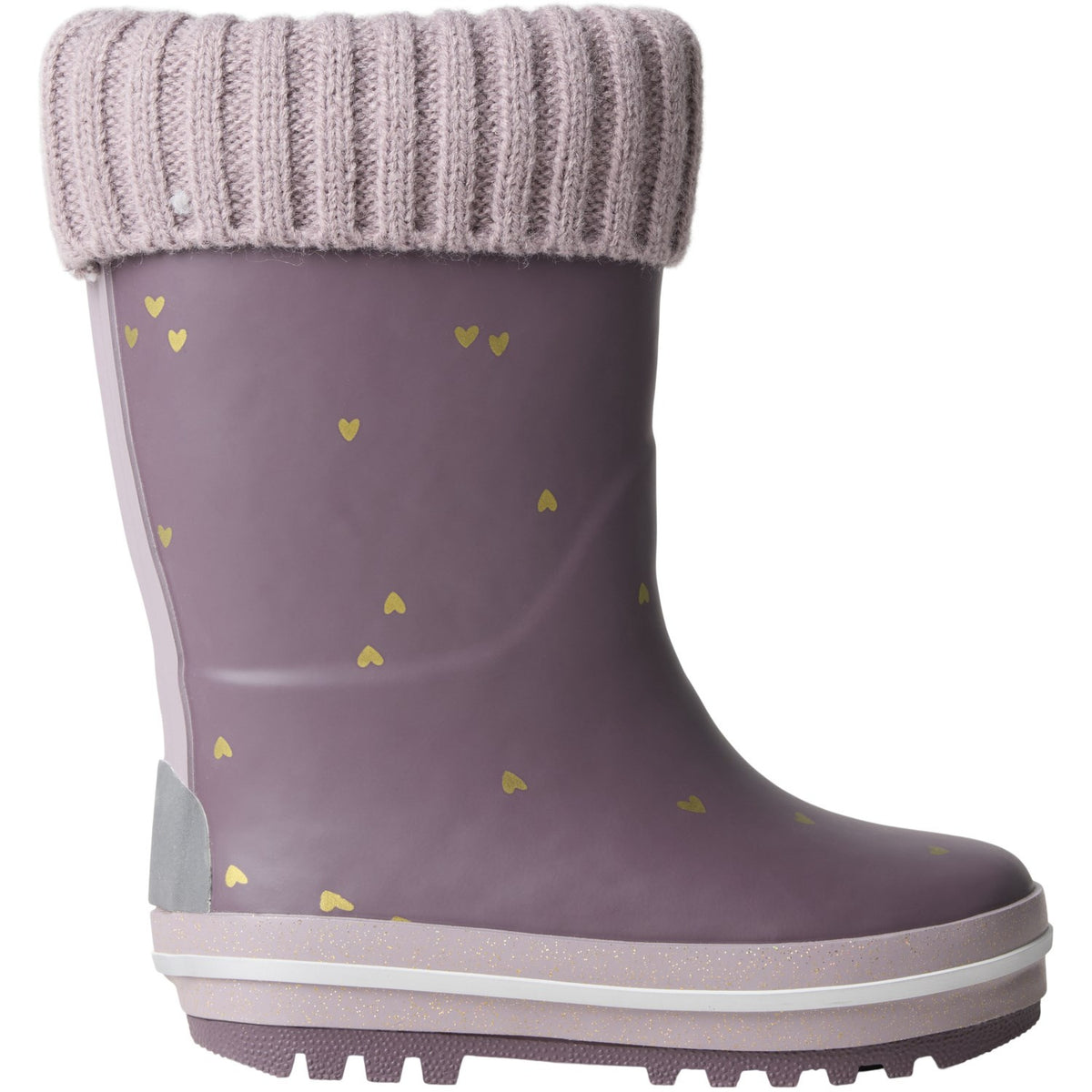 Name It Flint Gold Heart Nmfnoa Thermo Rubberboot Knit Heart Noos