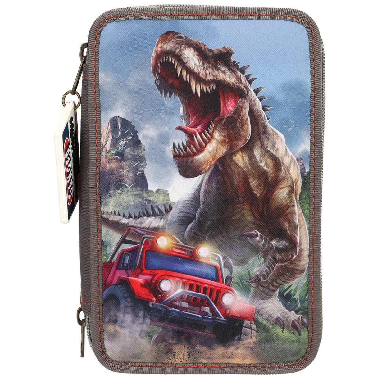 Dino World + Action New World Triple Pencil Case