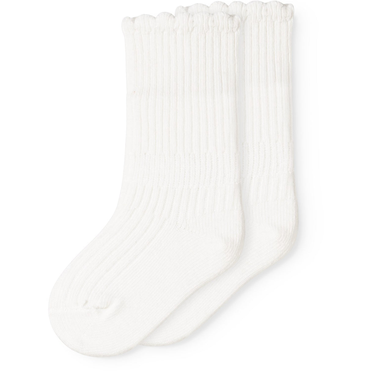 MarMar Gentle White Newborn Socks Scallop 2-pack Socks