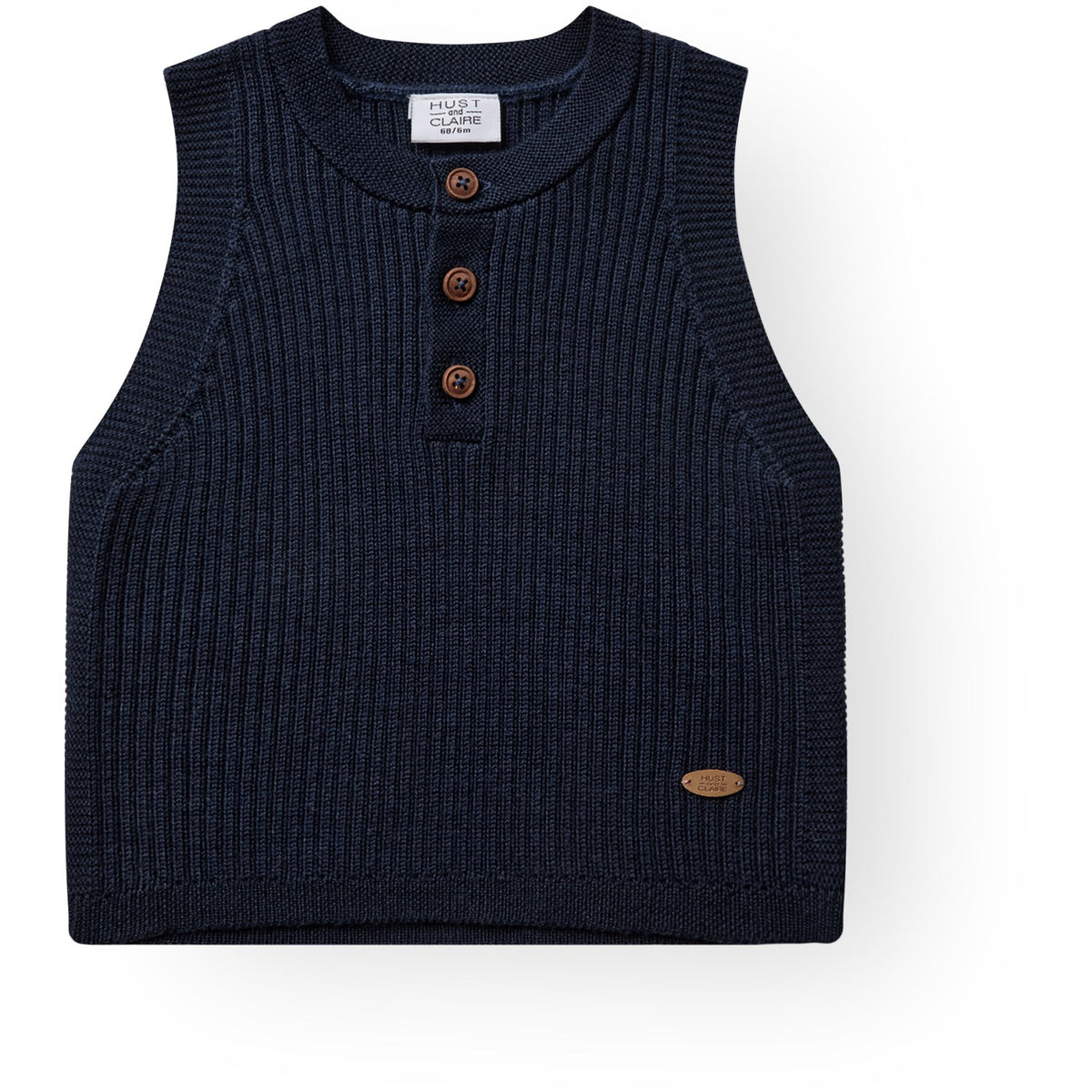 Hust & Claire Blues Edi Wool Rib Knit