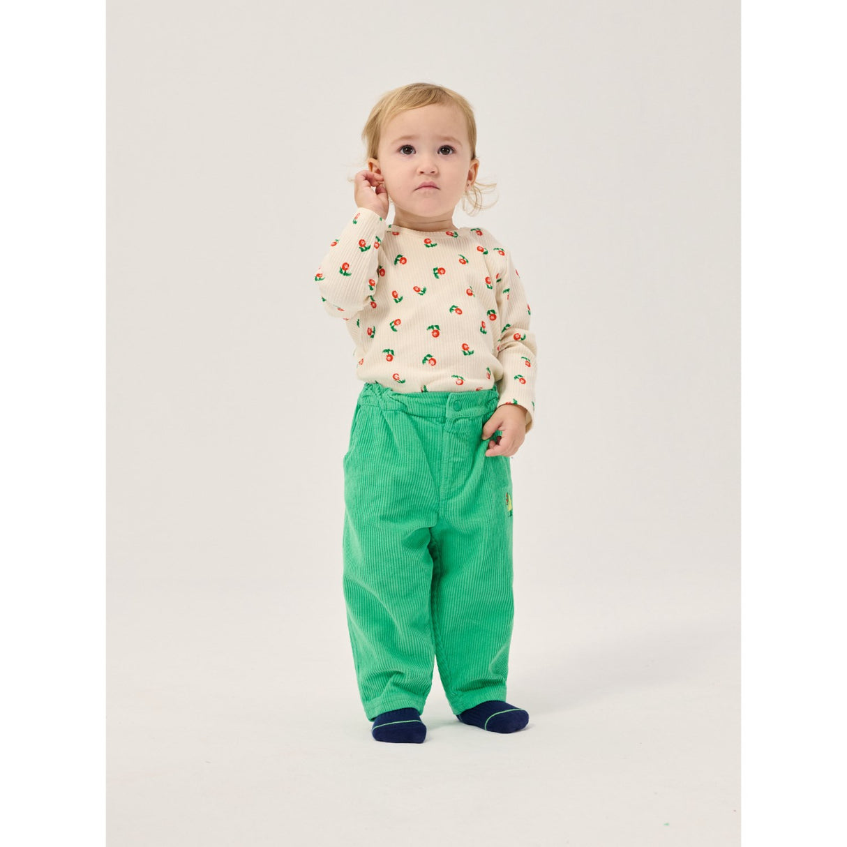 Bobo Choses Green Mush Monsters Duo Corduroy Pants