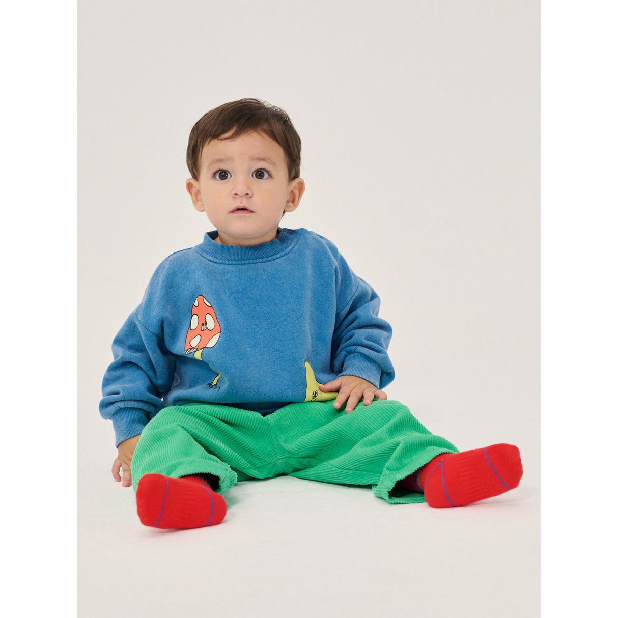 Bobo Choses Green Mush Monsters Duo Corduroy Pants